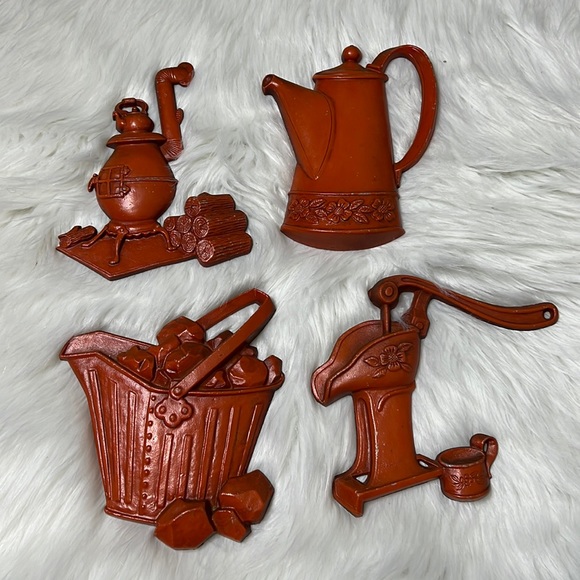 Vintage Wall Decor Vintage Sexton Cast Iron Wall Art Decor Set Of 4